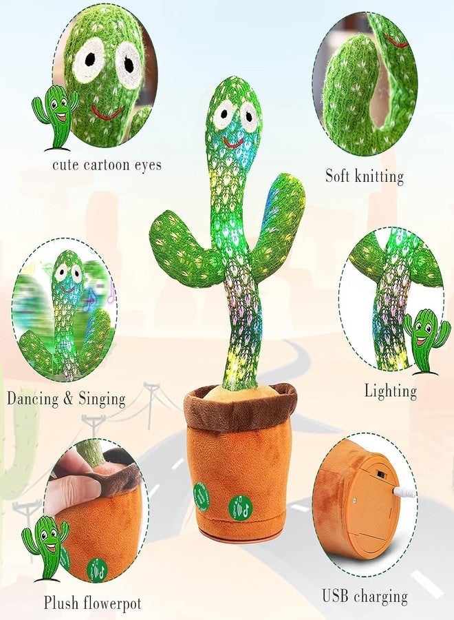 Sument "Dancing Cactus Fun: Baby Educational Talking Singing Wriggle Children Plush Electronic Toy - 120 Songs, Repeat What You Say, Relaxing & Enjoyable Gifts for Kids with Home Decoration Charm - Image 5